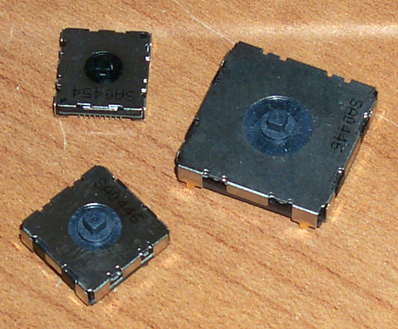 Figure 2: EasyPoint modules that combine the AS5013 Hall effect IC with a magnet and centering spring.